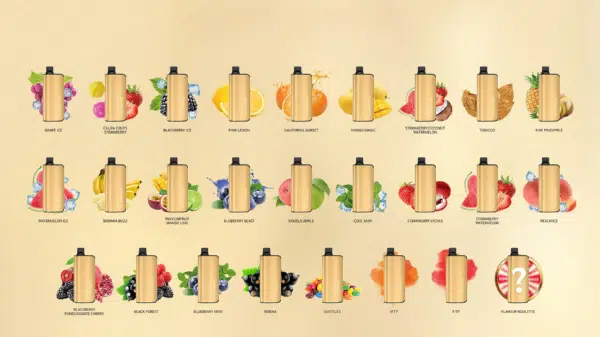 Variety of IGET and Alibarbar Vape Flavors