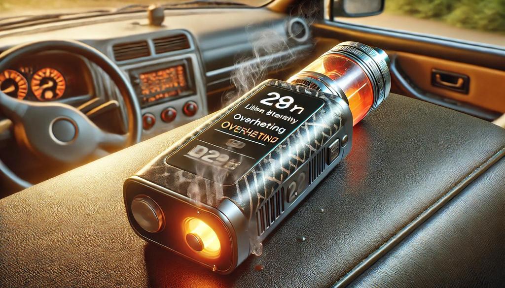 Vape battery safety warning hot car Australia