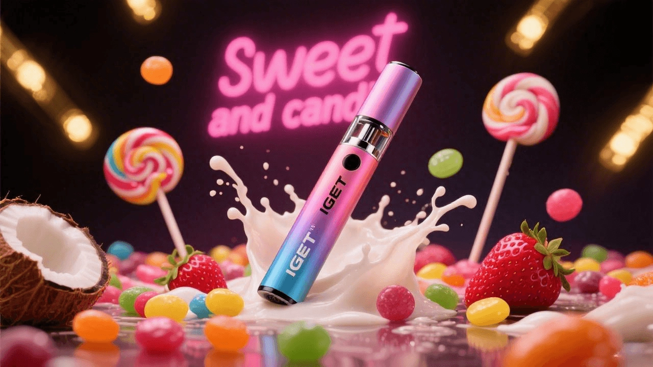 A collection of sweet candy and dessert flavoured disposable vapes available in Australia.