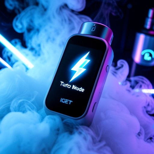 Close-up of the IGET One smart screen displaying the activated Turbo Mode icon.